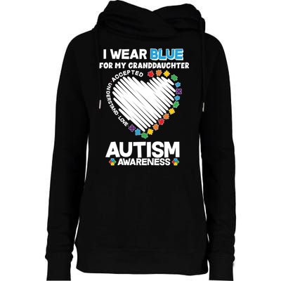 I Wear Blue For My Personalize Custom Text Autism Womens Funnel Neck Pullover Hood