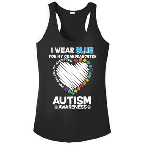 I Wear Blue For My Personalize Custom Text Autism Ladies PosiCharge Competitor Racerback Tank