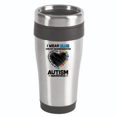 I Wear Blue For My Personalize Custom Text Autism 16oz Travel Tumbler
