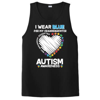 I Wear Blue For My Personalize Custom Text Autism PosiCharge Competitor Tank