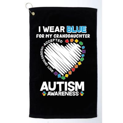 I Wear Blue For My Personalize Custom Text Autism Golf Towel