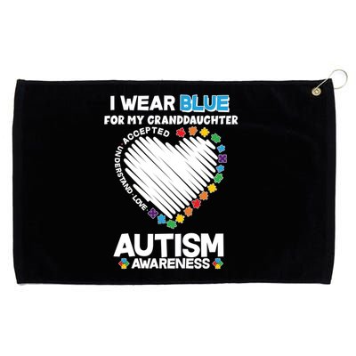 I Wear Blue For My Personalize Custom Text Autism Grommeted Golf Towel