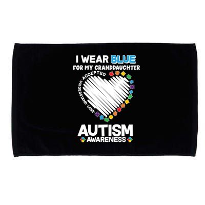 I Wear Blue For My Personalize Custom Text Autism Microfiber Hand Towel