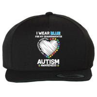 I Wear Blue For My Personalize Custom Text Autism Wool Snapback Cap