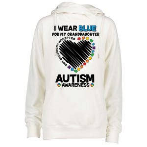 I Wear Blue For My Personalize Custom Text Autism Womens Funnel Neck Pullover Hood