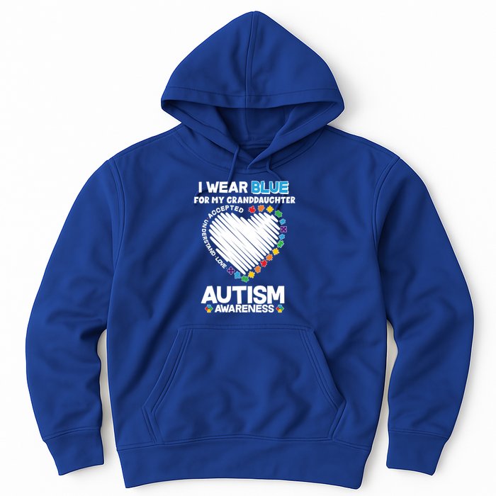 I Wear Blue For My Personalize Custom Text Autism Hoodie