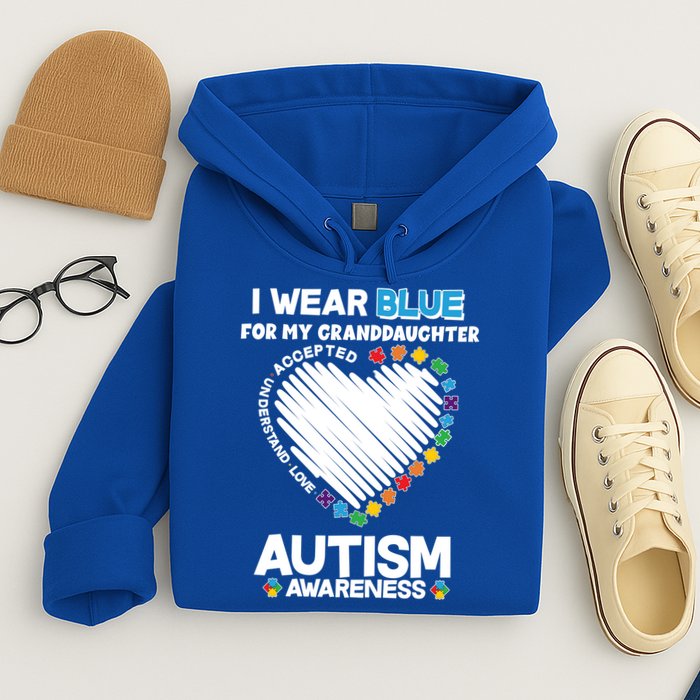 I Wear Blue For My Personalize Custom Text Autism Hoodie