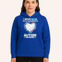 I Wear Blue For My Personalize Custom Text Autism Hoodie