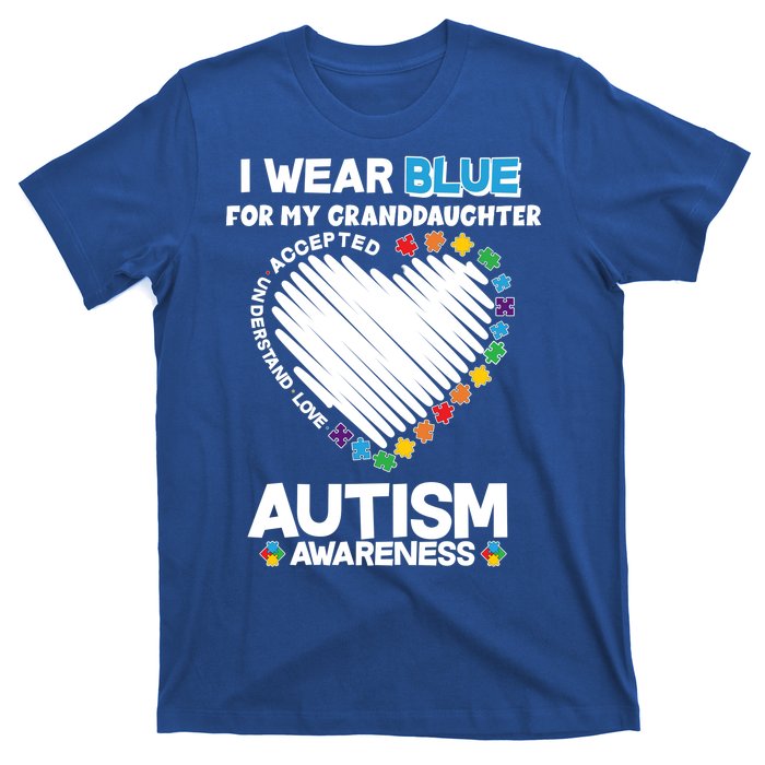 I Wear Blue For My Personalize Custom Text Autism T-Shirt