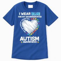 I Wear Blue For My Personalize Custom Text Autism Tall T-Shirt