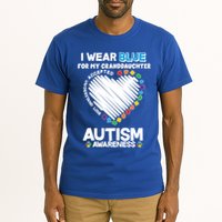 I Wear Blue For My Personalize Custom Text Autism Tall T-Shirt