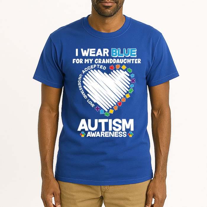 I Wear Blue For My Personalize Custom Text Autism Tall T-Shirt