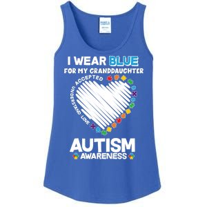 I Wear Blue For My Personalize Custom Text Autism Ladies Essential Tank