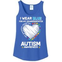 I Wear Blue For My Personalize Custom Text Autism Ladies Essential Tank