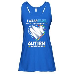 I Wear Blue For My Personalize Custom Text Autism Ladies Essential Flowy Tank