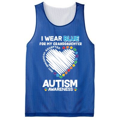 I Wear Blue For My Personalize Custom Text Autism Mesh Reversible Basketball Jersey Tank