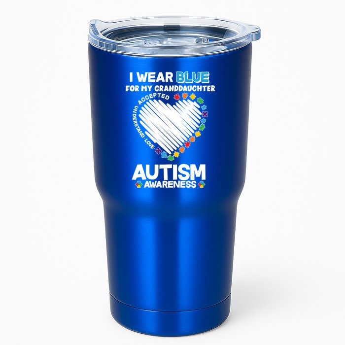 I Wear Blue For My Personalize Custom Text Autism Tumbler