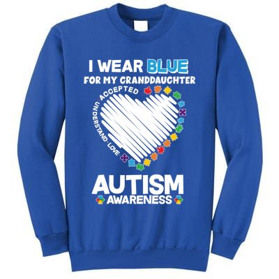I Wear Blue For My Personalize Custom Text Autism Tall Sweatshirt