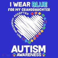 I Wear Blue For My Personalize Custom Text Autism Pom Pom 12in Knit Beanie
