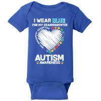 I Wear Blue For My Personalize Custom Text Autism Baby Bodysuit