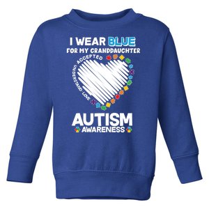 I Wear Blue For My Personalize Custom Text Autism Toddler Sweatshirt