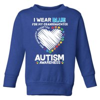 I Wear Blue For My Personalize Custom Text Autism Toddler Sweatshirt