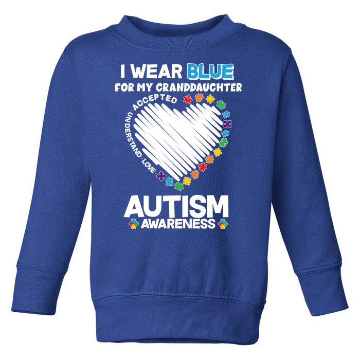 I Wear Blue For My Personalize Custom Text Autism Toddler Sweatshirt