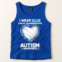 I Wear Blue For My Personalize Custom Text Autism Tank Top