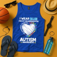 I Wear Blue For My Personalize Custom Text Autism Tank Top