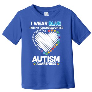 I Wear Blue For My Personalize Custom Text Autism Toddler T-Shirt