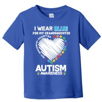 I Wear Blue For My Personalize Custom Text Autism Toddler T-Shirt