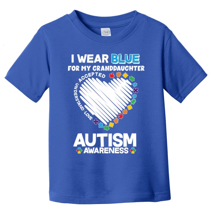 I Wear Blue For My Personalize Custom Text Autism Toddler T-Shirt
