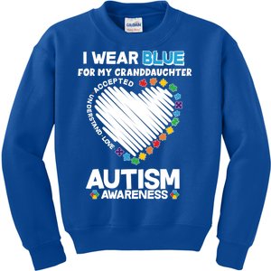 I Wear Blue For My Personalize Custom Text Autism Kids Sweatshirt