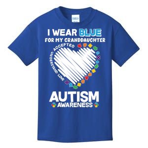 I Wear Blue For My Personalize Custom Text Autism Kids T-Shirt