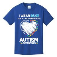 I Wear Blue For My Personalize Custom Text Autism Kids T-Shirt