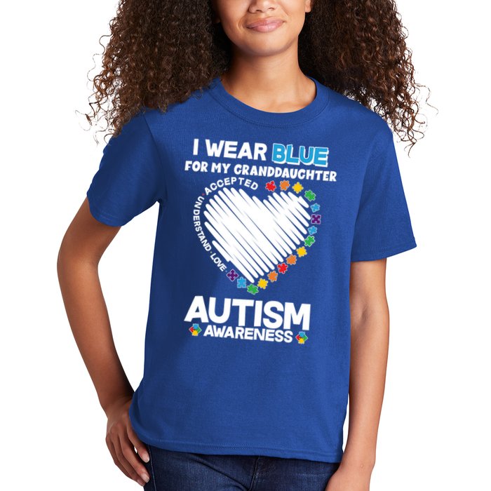 I Wear Blue For My Personalize Custom Text Autism Kids T-Shirt