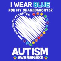 I Wear Blue For My Personalize Custom Text Autism Full Zip Hoodie