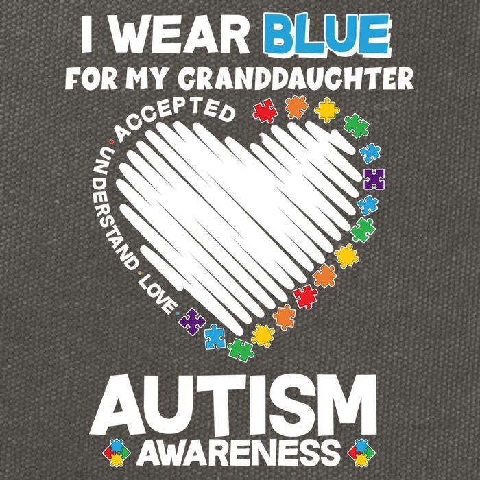I Wear Blue For My Personalize Custom Text Autism Cotton Canvas Backpack