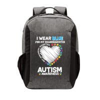 I Wear Blue For My Personalize Custom Text Autism Vector Backpack