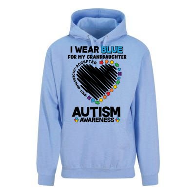 I Wear Blue For My Personalize Custom Text Autism Unisex Surf Hoodie