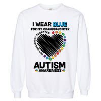 I Wear Blue For My Personalize Custom Text Autism Garment-Dyed Sweatshirt