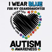 I Wear Blue For My Personalize Custom Text Autism Garment-Dyed Sweatshirt
