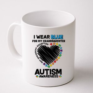 I Wear Blue For My Personalize Custom Text Autism Coffee Mug