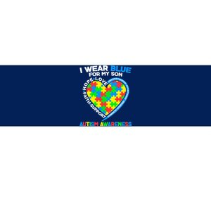 I Wear Blue For My Son Autism Awareness Heart Puzzle  Bumper Sticker