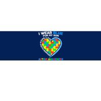 I Wear Blue For My Son Autism Awareness Heart Puzzle  Bumper Sticker