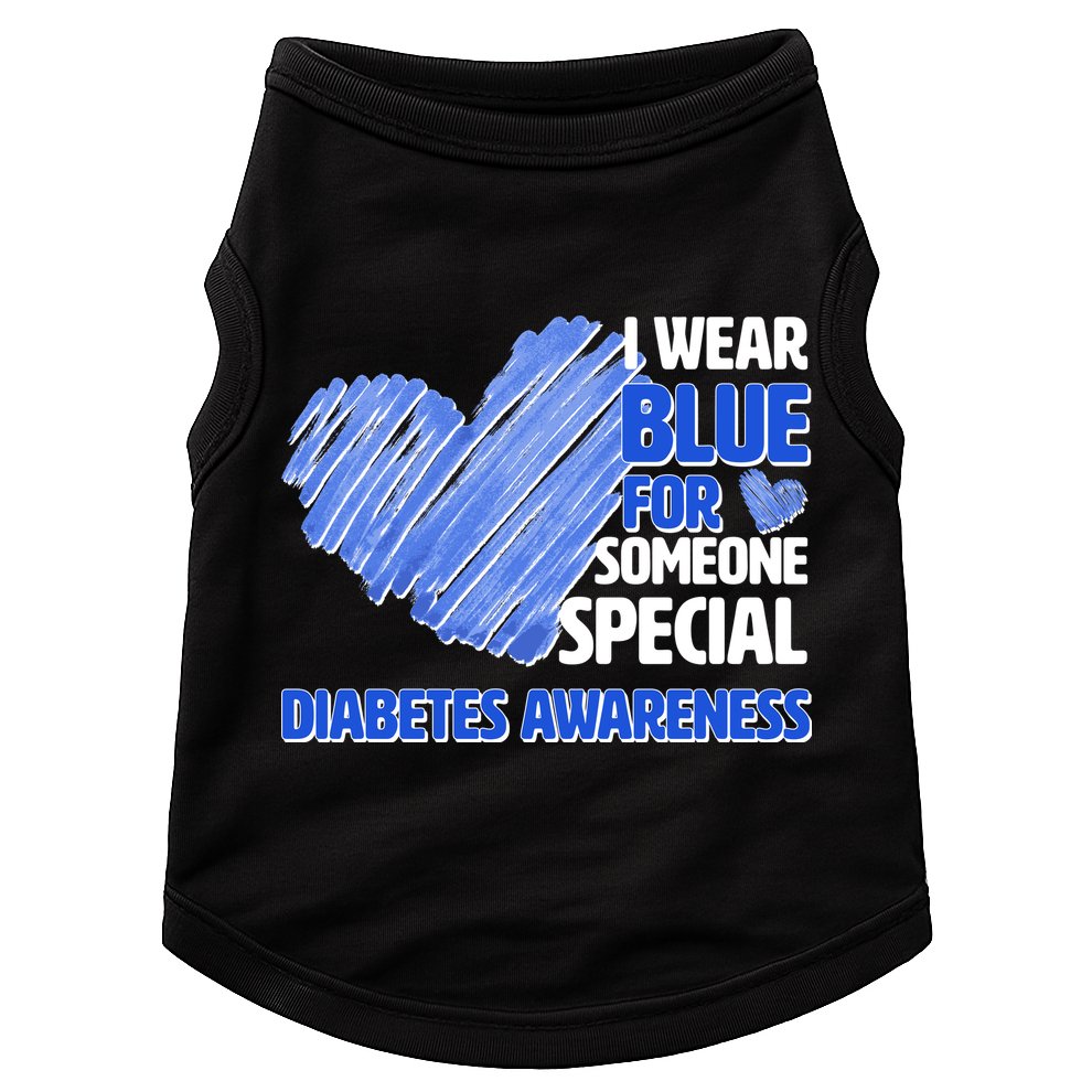 I Wear Blue For Someone Special Diabetes Awareness Doggie Tank
