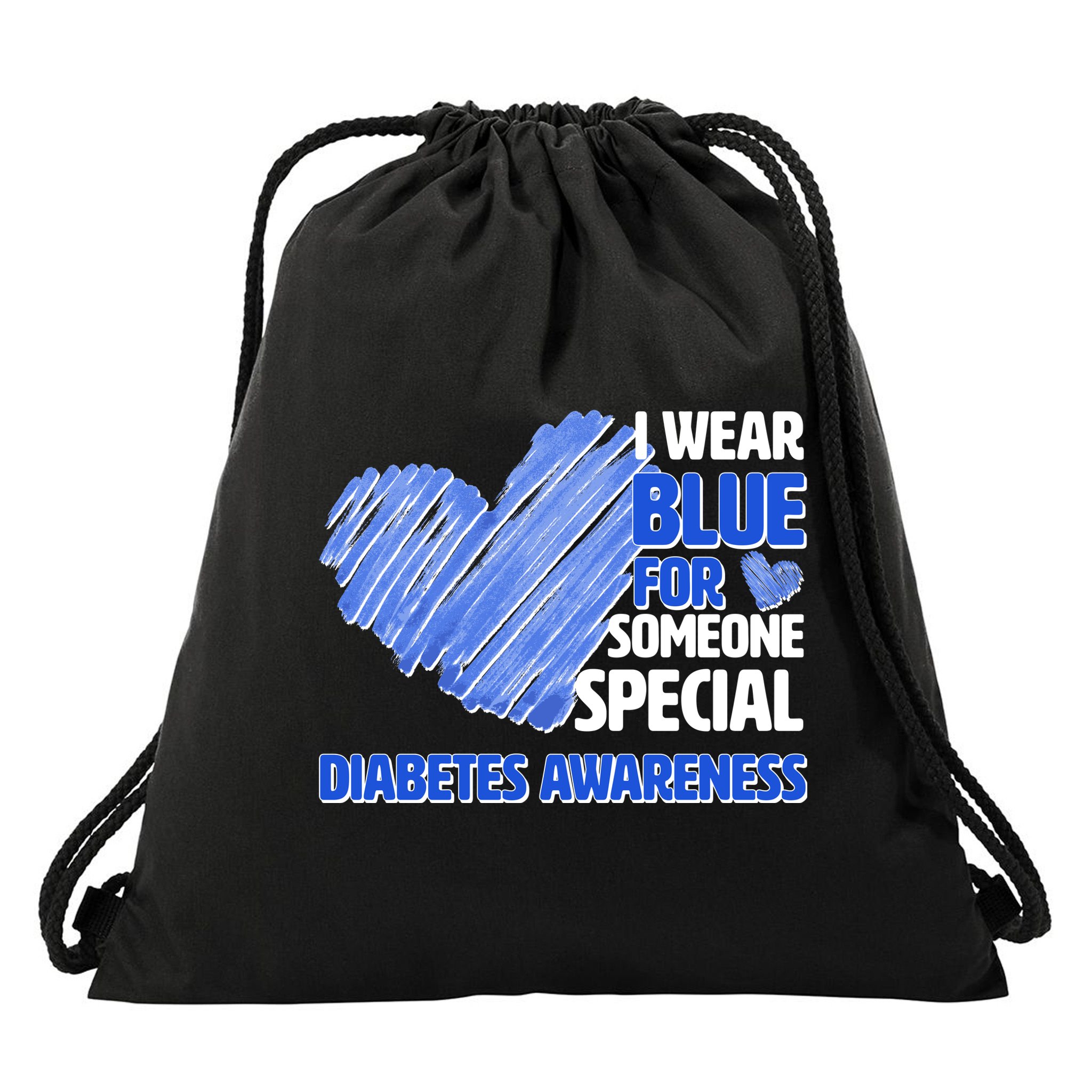 I Wear Blue For Someone Special Diabetes Awareness Drawstring Bag