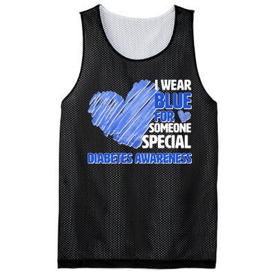 I Wear Blue For Someone Special Diabetes Awareness Mesh Reversible Basketball Jersey Tank