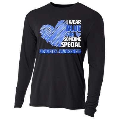 I Wear Blue For Someone Special Diabetes Awareness Cooling Performance Long Sleeve Crew