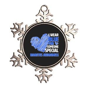 I Wear Blue For Someone Special Diabetes Awareness Metallic Star Ornament